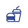 Icon mit Burger und Softdrink